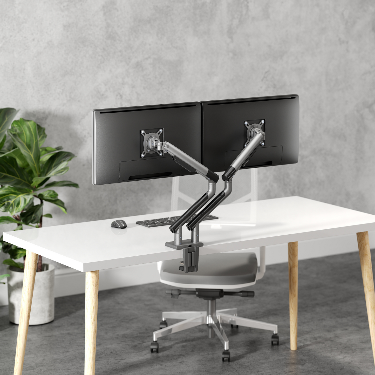 Alterzone Arm Duo Aluminum Monitor Arm, Space Gray