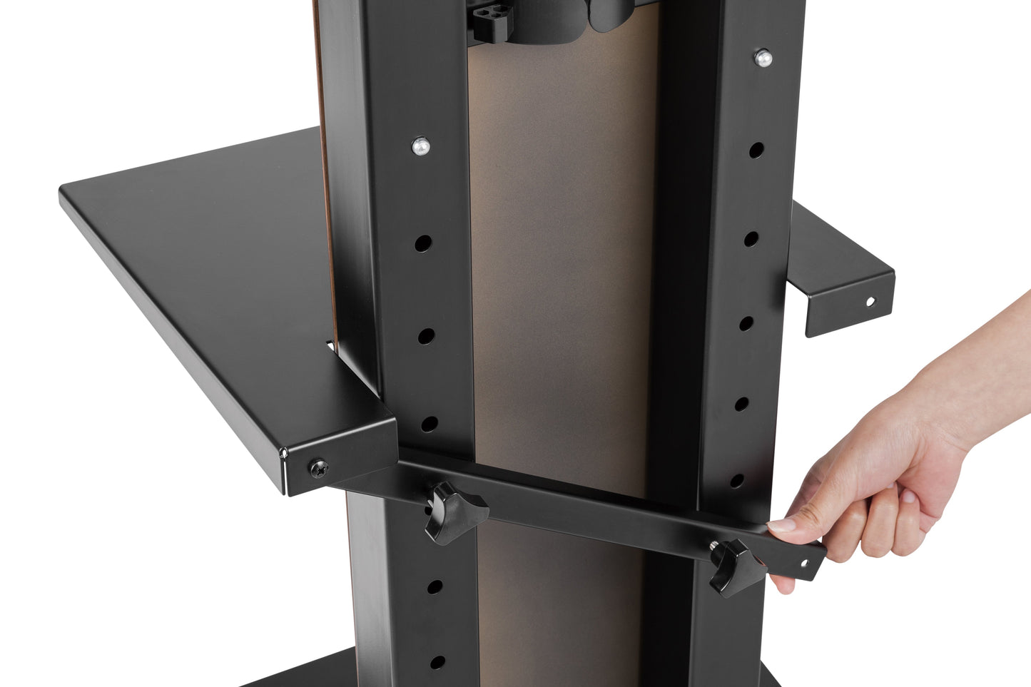 Alterzone Slim 7s TV Floor Stand with Shelf for 37"-70" TVs, Walnut