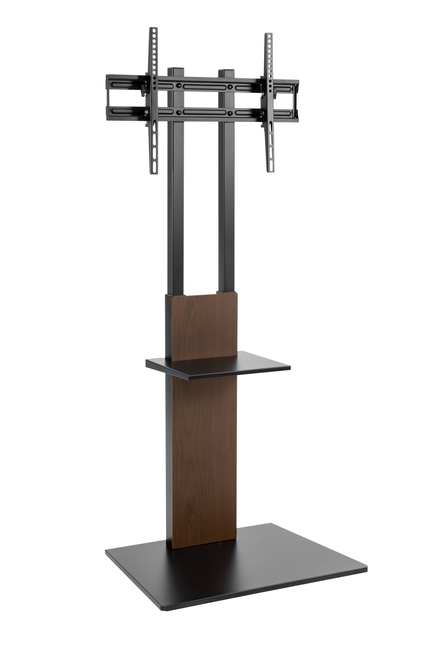 Alterzone Slim 7s TV Floor Stand with Shelf for 37"-70" TVs, Walnut