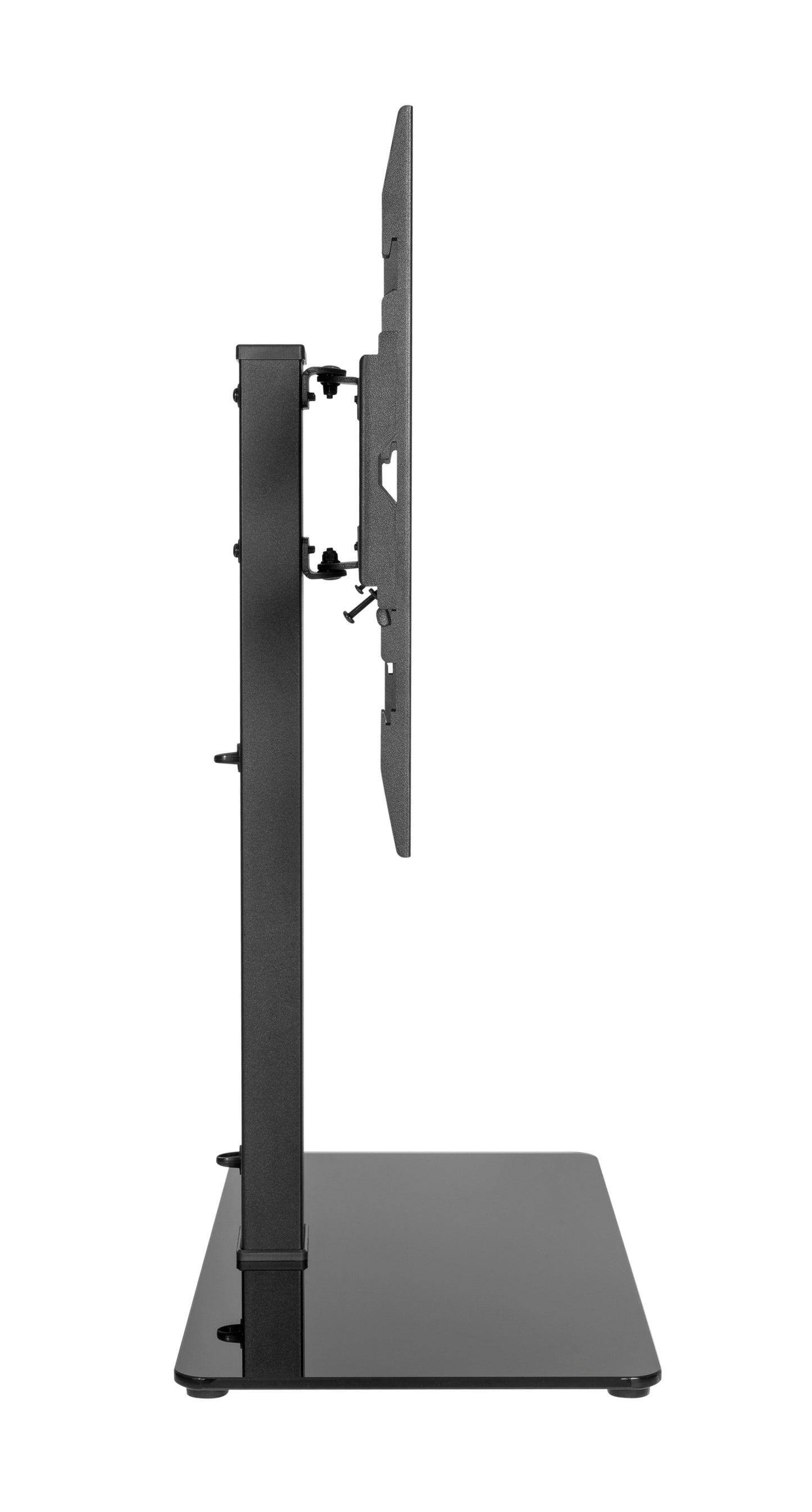 Alterzone Slim 7g Compact TV Stand with Glass Base for 37"-70" TVs, Black