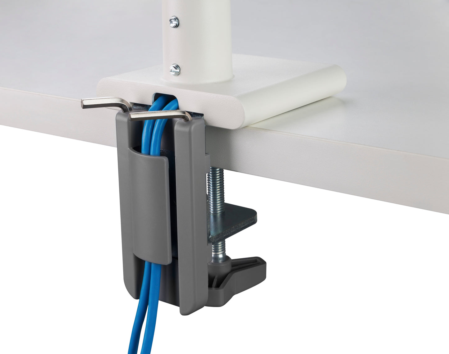 Alterzone Arm One USB Aluminum Monitor Arm, 2 x 3.0 USB Ports, White