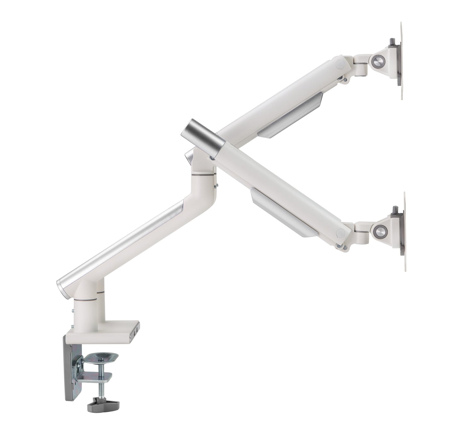 Alterzone Arm Duo USB Aluminum Monitor Arm, 2 x USB 3.0 Ports, White