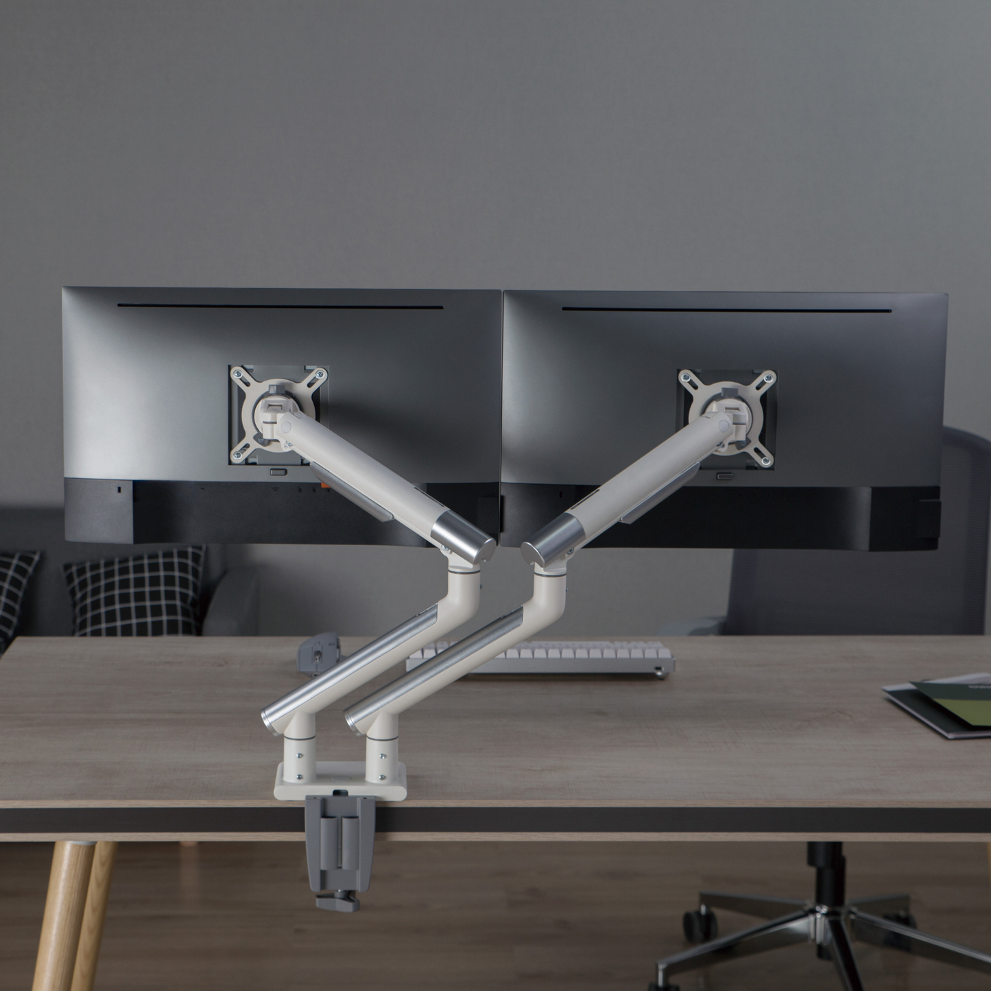 Alterzone Arm Duo Aluminum Monitor Arm, White
