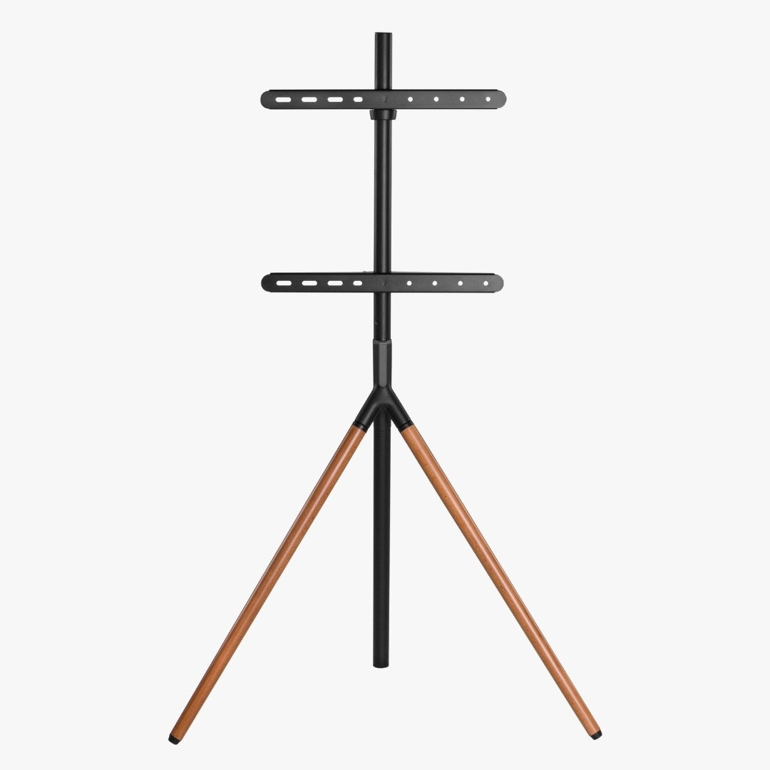 Alterzone Trio Lite Easel TV Floor Stand, Black & Walnut