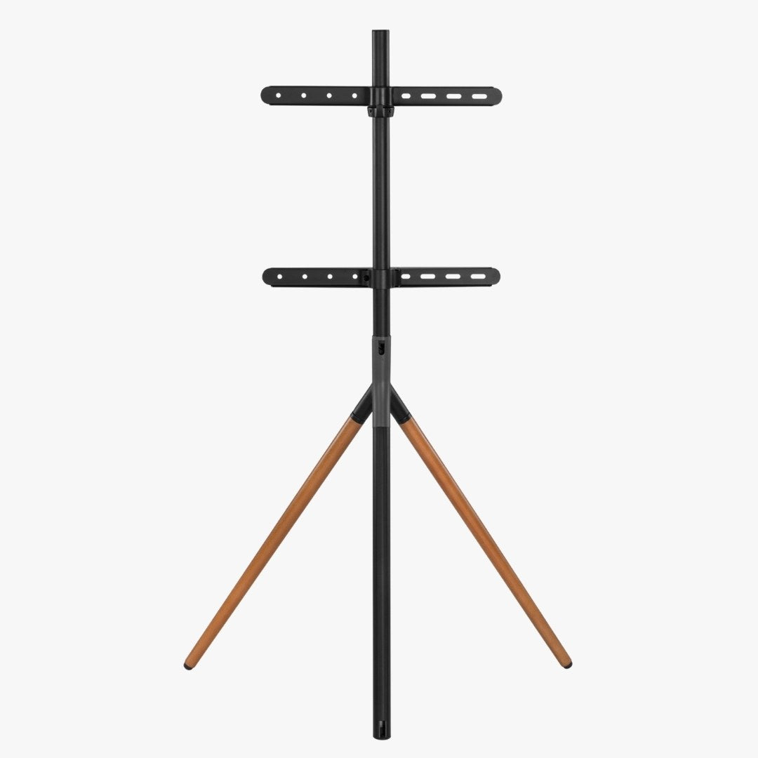 Alterzone Trio Lite Easel TV Floor Stand, Black & Walnut