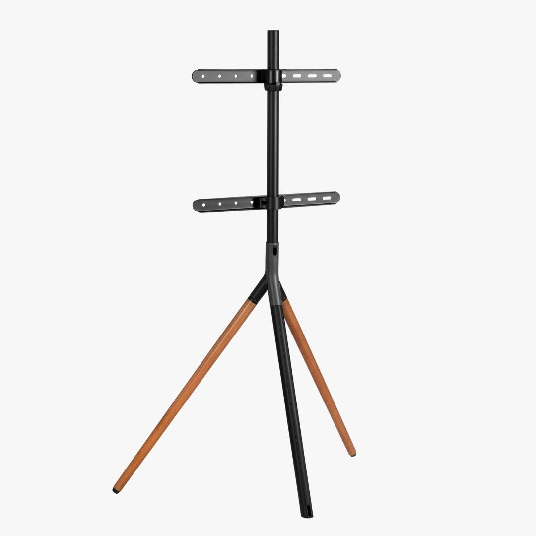 Alterzone Trio Lite Easel TV Floor Stand, Black & Walnut