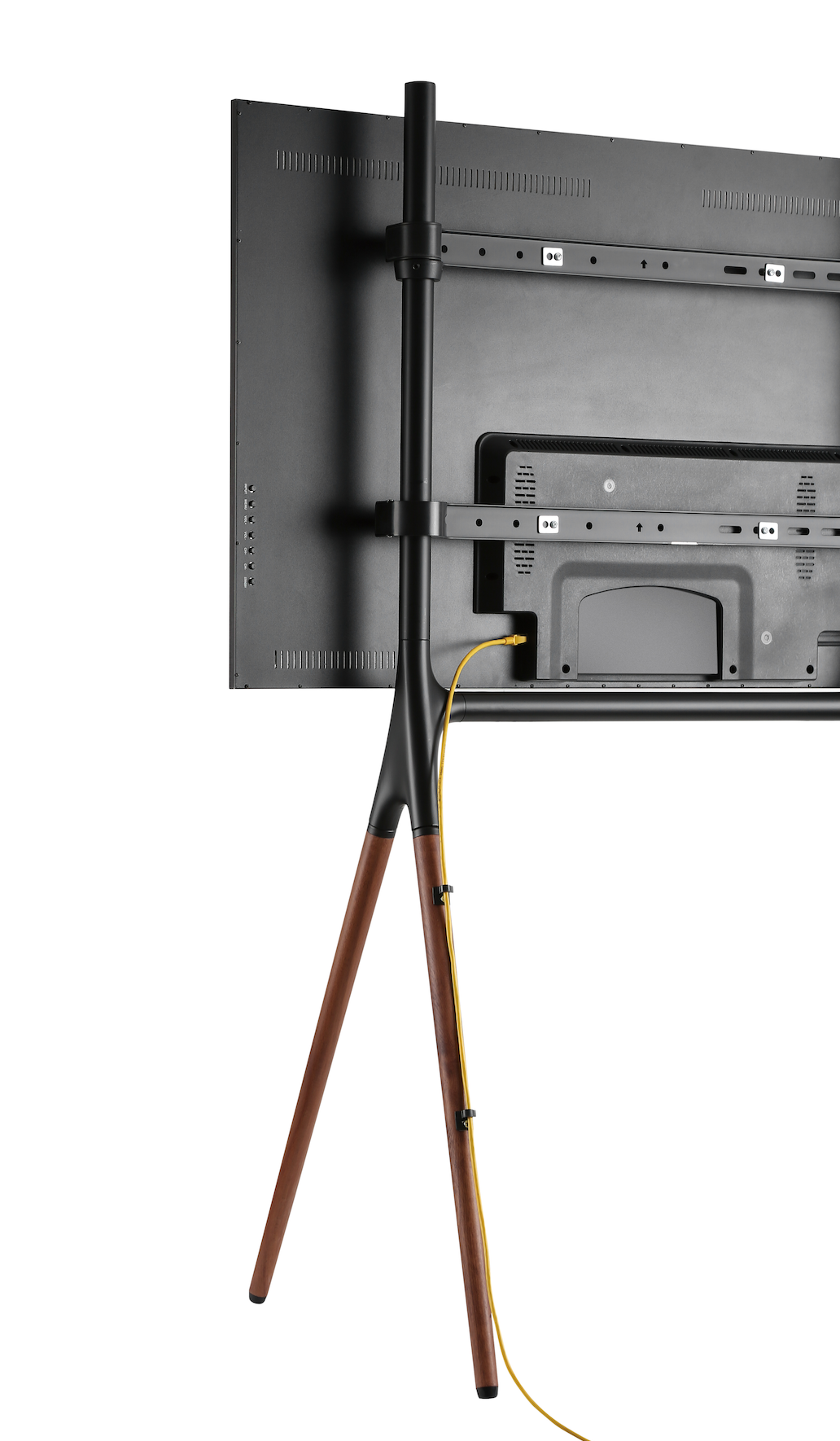 Alterzone Quad TV Floor Stand for 49"-70" TV's, Walnut