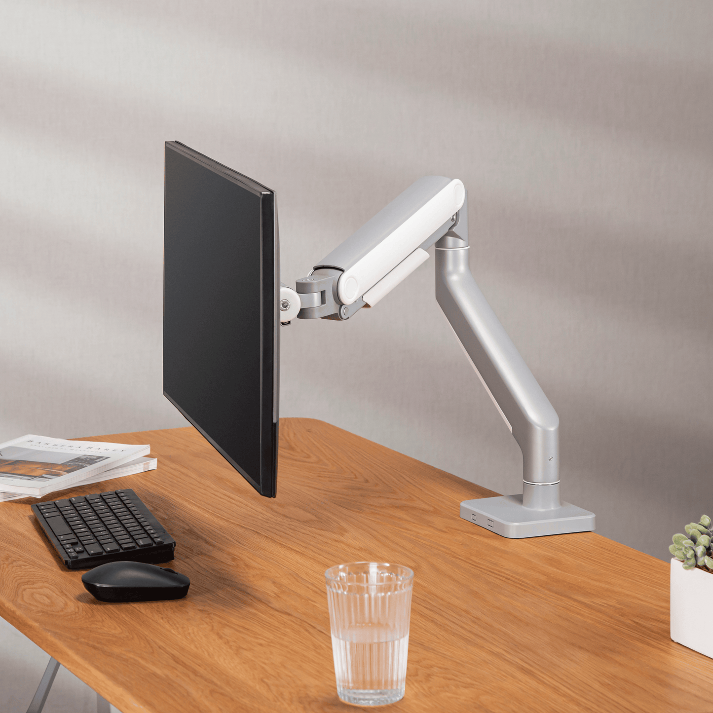Alterzone Arm Momentum Heavy-duty Single Monitor Arm, Silver