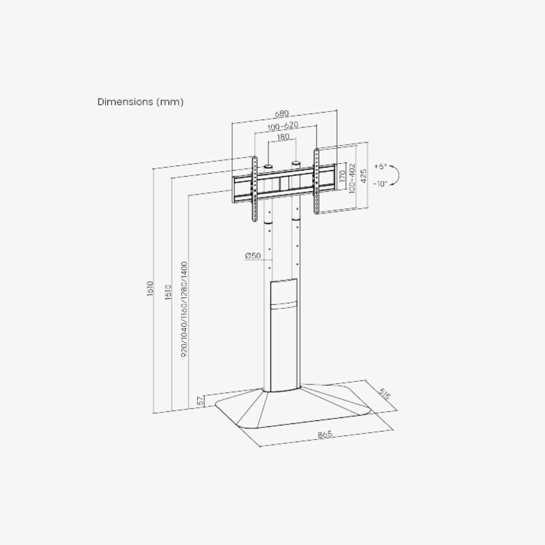 Alterzone Slim 8 X TV Floor Stand for 32"-85" TV's