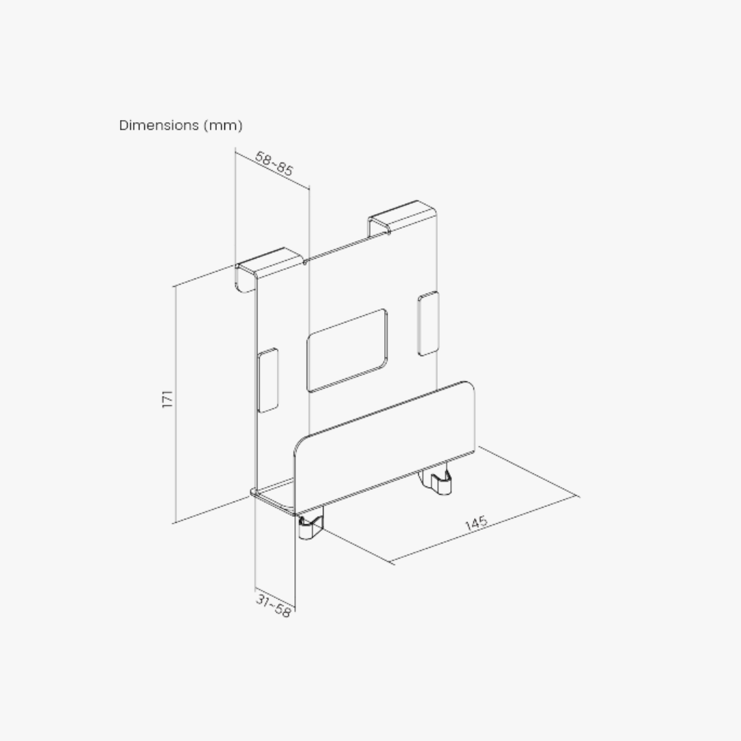 Alterzone Media Box Holder for Slim 7 X and Slim 8 X TV Floor Stands