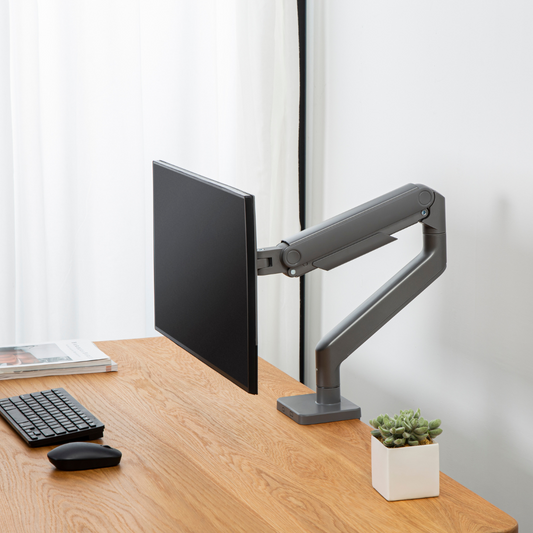 Alterzone Arm Momentum Heavy-duty Single Monitor Arm With USB-A/USB-C Ports, Space Gray