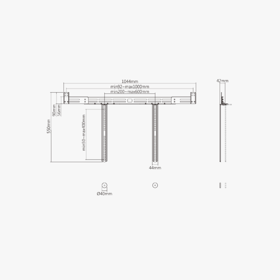 Alterzone Sound TV-attached Soundbar Bracket with Depth Adjustment