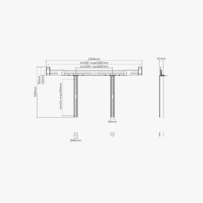 Alterzone Sound TV-attached Soundbar Bracket with Depth Adjustment