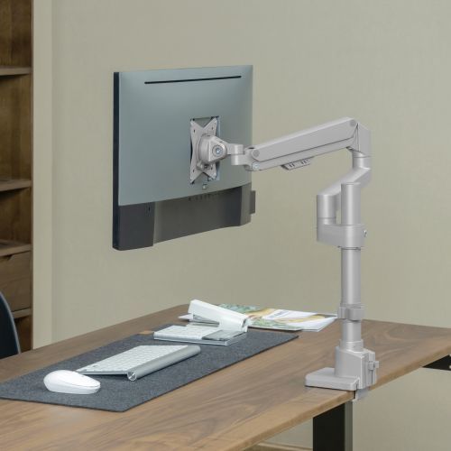 Alterzone Arm Ascend Single Monitor Arm, Silver