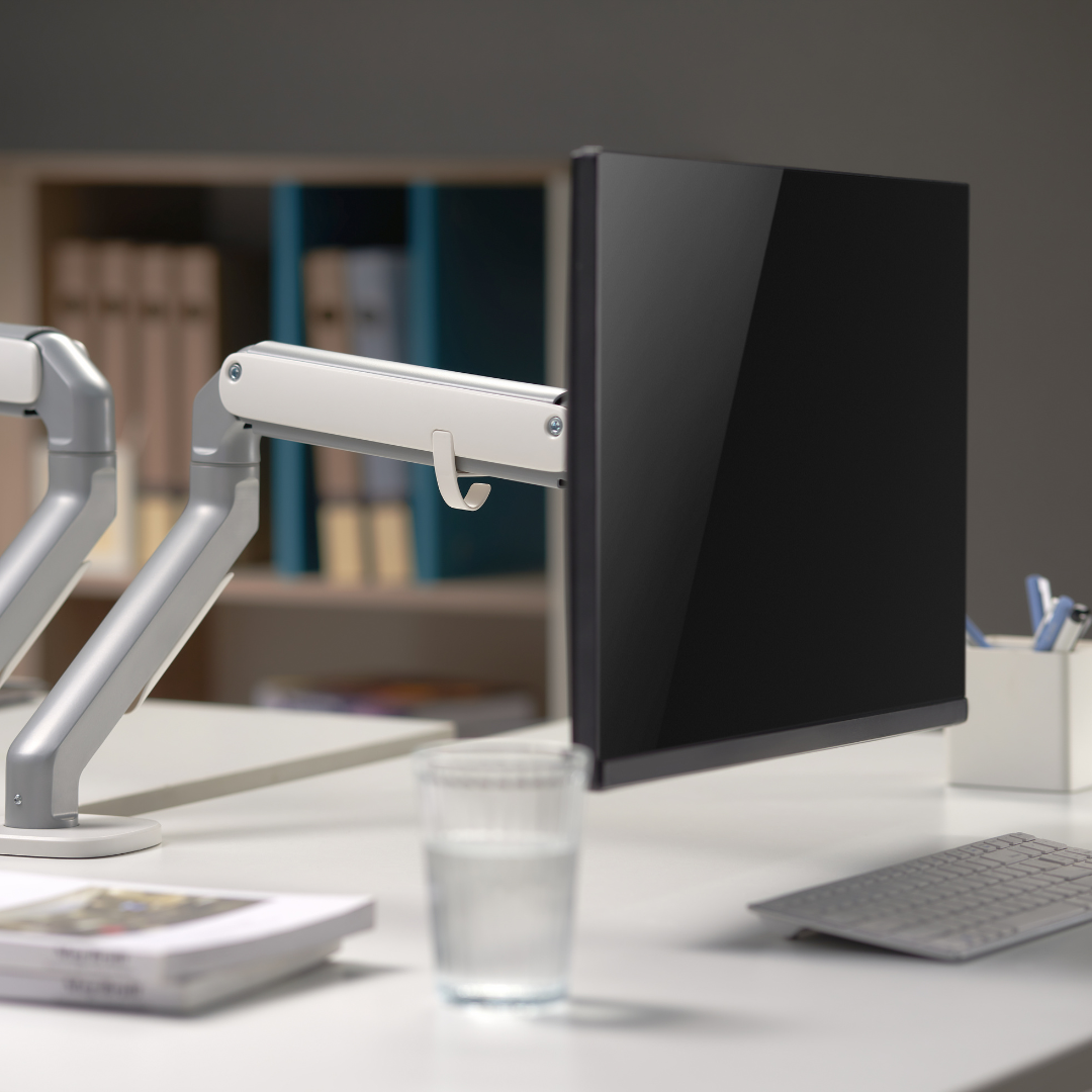 Alterzone Arm Chroma Single Monitor Arm, White