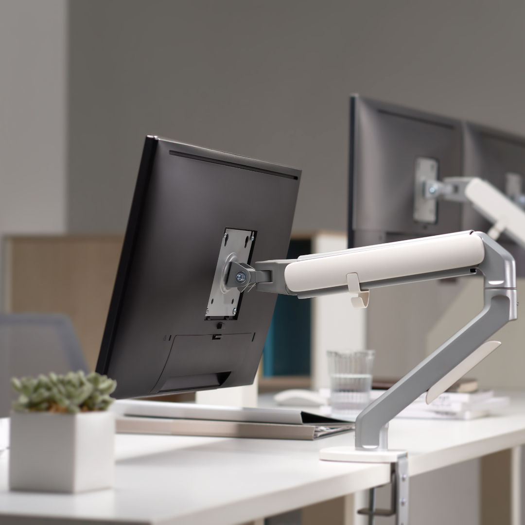 Alterzone Arm Chroma Single Monitor Arm, White