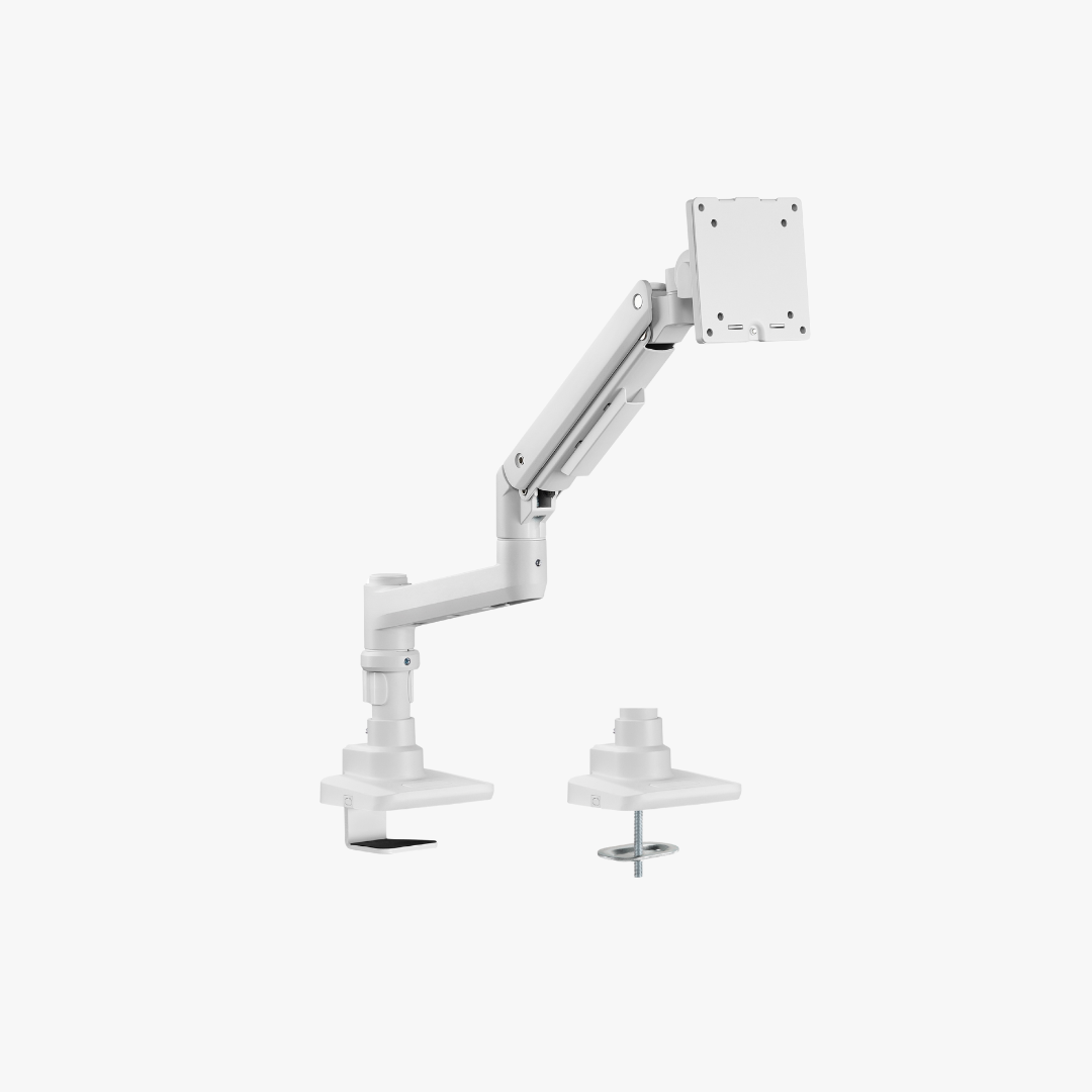 Alterzone Arm Luxe Heavy-duty Single Monitor Arm, White