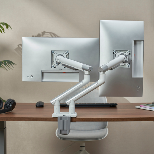 Alterzone Arm Duo Aluminum Monitor Arm, White