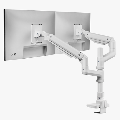 Alterzone Arm Luxe Duo Heavy-duty monitorivarsi kahdelle näytölle, valkoinen