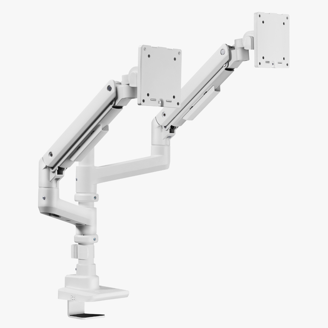 Alterzone Arm Luxe Duo Heavy-duty monitorivarsi kahdelle näytölle, valkoinen