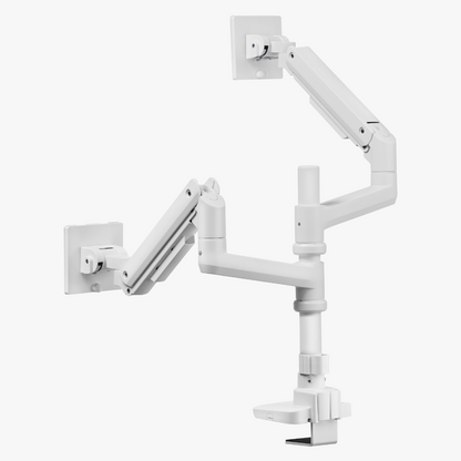 Alterzone Arm Luxe Duo Heavy-duty monitorivarsi kahdelle näytölle, valkoinen