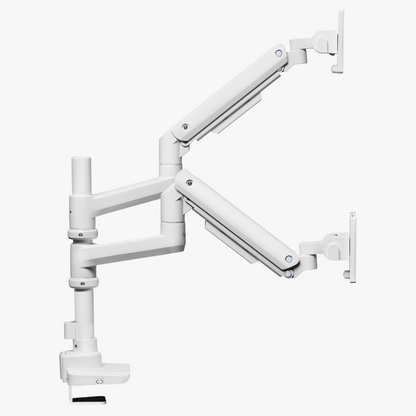 Alterzone Arm Luxe Duo Heavy-duty monitorivarsi kahdelle näytölle, valkoinen