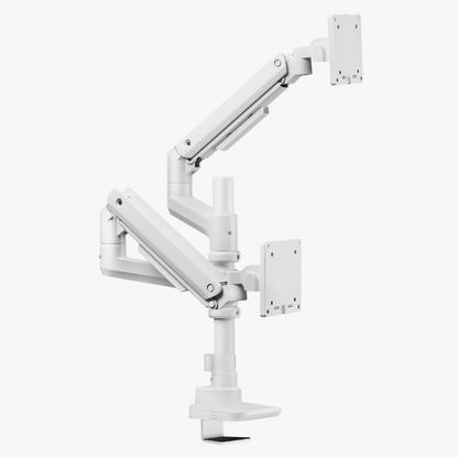 Alterzone Arm Luxe Duo Heavy-duty monitorivarsi kahdelle näytölle, valkoinen