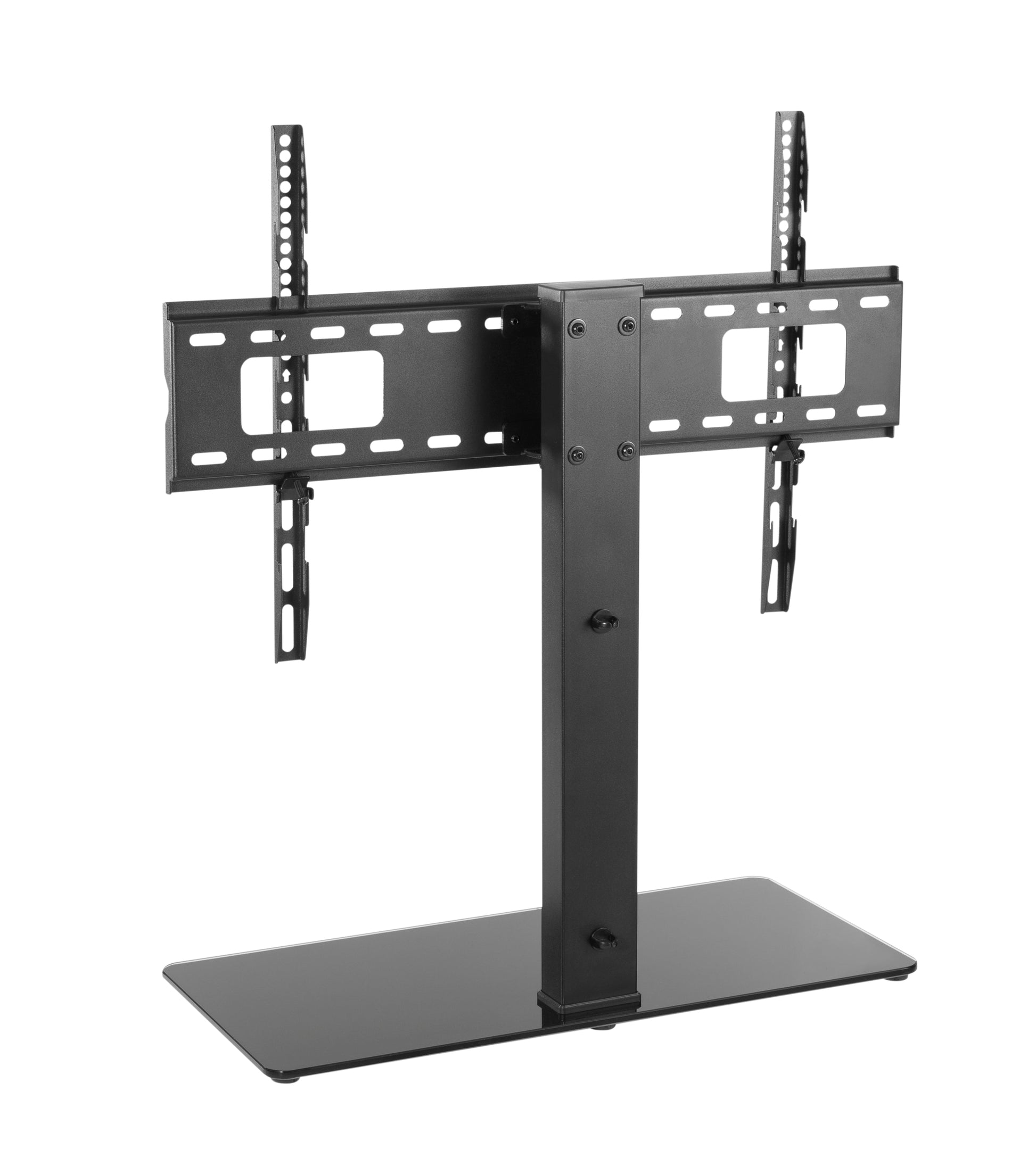 Alterzone Slim 7g Compact TV Stand with Glass Base for 37"-70" TVs, Black