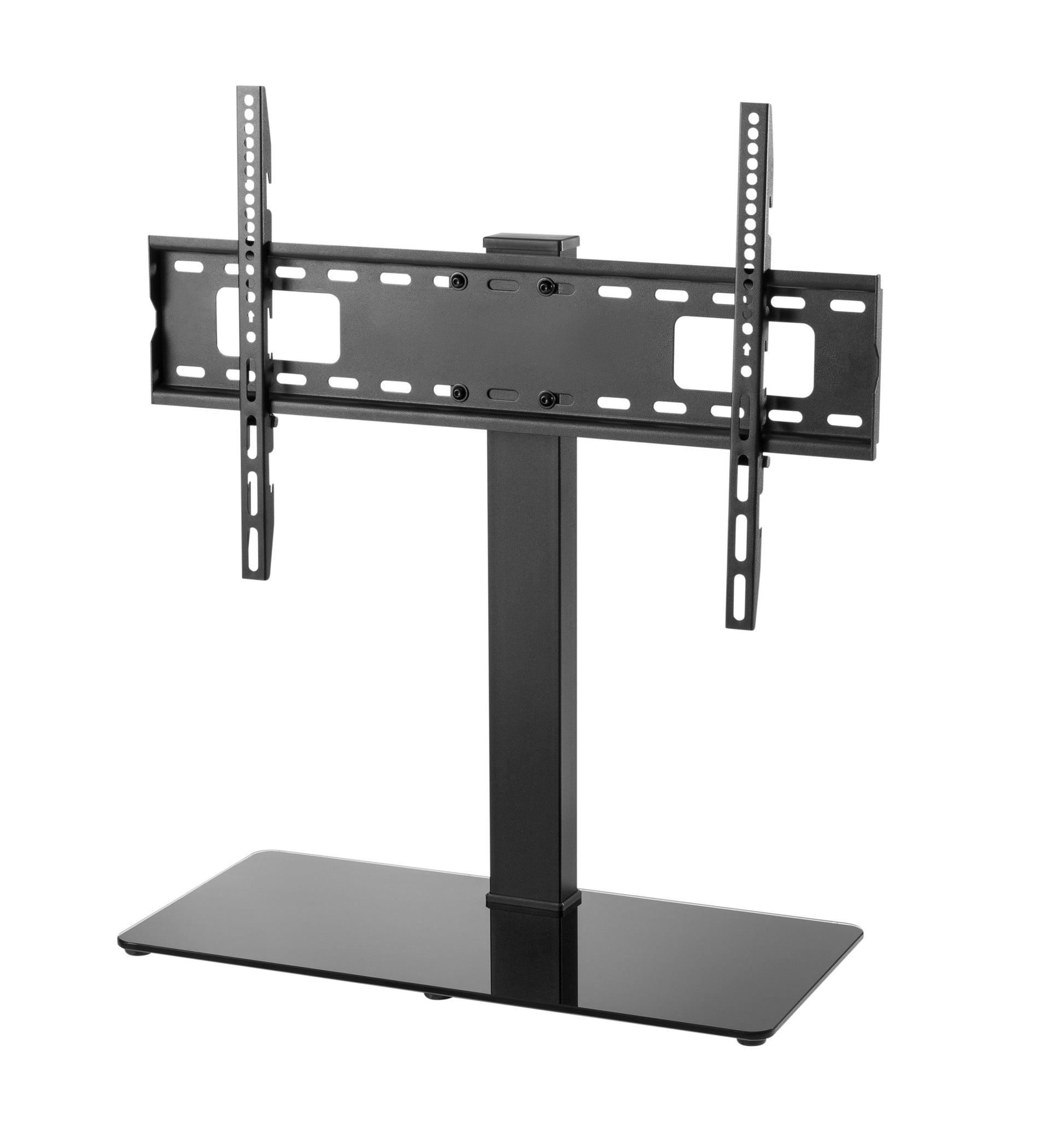 Alterzone Slim 7g Compact TV Stand with Glass Base for 37"-70" TVs, Black 