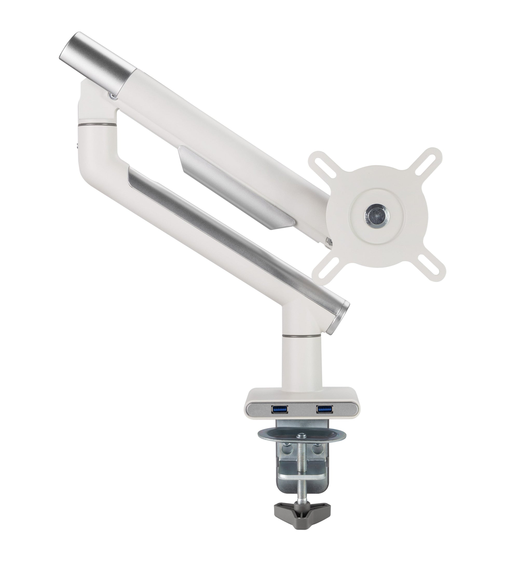 Alterzone Arm One USB Aluminum Monitor Arm, 2 x 3.0 USB Ports, White 