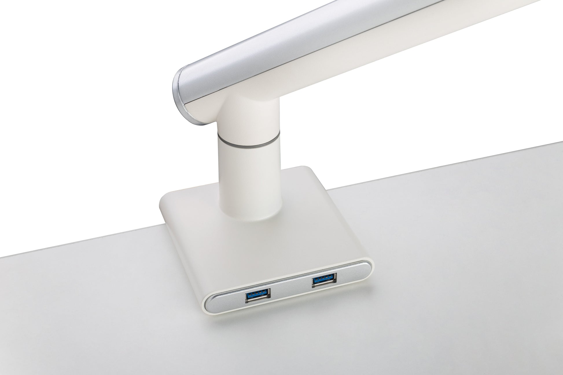 Alterzone Arm One USB Aluminum Monitor Arm, 2 x 3.0 USB Ports, White 