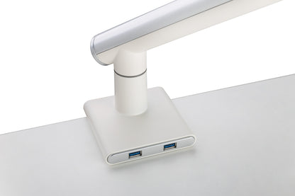 Alterzone Arm One USB Aluminum Monitor Arm, 2 x 3.0 USB Ports, White 